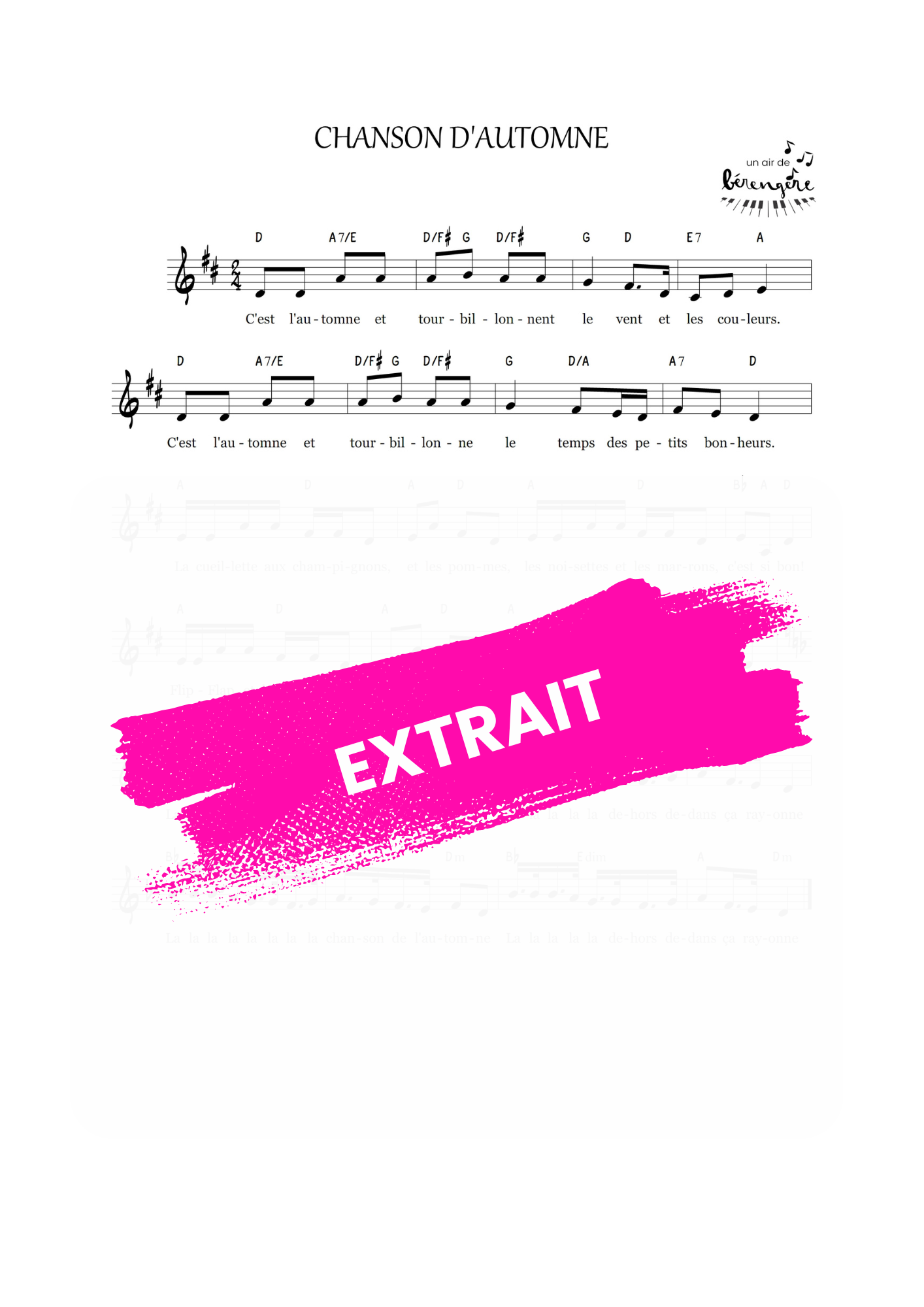 Chanson d'automne